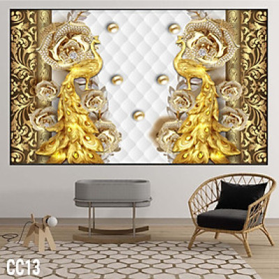 Tranh Treo Tường Phong Thủy-Tranh Tráng Gương-Tranh Khổng Tước