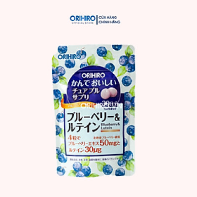 Viên uống bổ sung Blueberry và Lutein Orihiro dạng túi 120 viên
