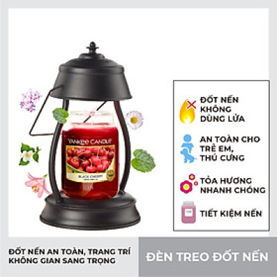 Đèn treo đốt nến Hurricane Goose Creek - Black