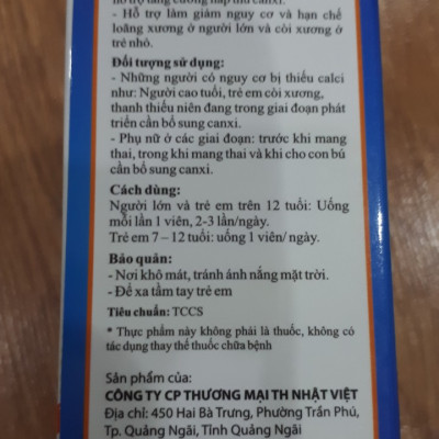 Thực phẩm chức năng - Calcidtall - Cho xương chắc khỏe