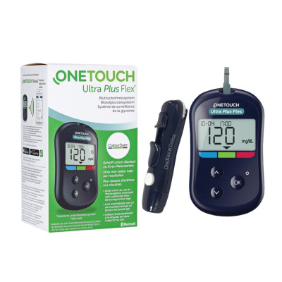 [Trọn Bộ] Máy Đo Đường Huyết OneTouch Ultra Plus Flex Kèm 25 Que Thử & 25 Kim Lấy Máu, BH Trọn Đời