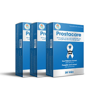 Prostacare |  Giúp Làm Giảm U Xơ Tiền Liệt Tuyến ( Phì Đại Lành Tính Tuyến Tiền Liệt )Với Các Biểu Hiện : Tiểu Khó, Tia Nước Tiểu Yếu, Tiểu Nhiều Lần  | 3 Hộp