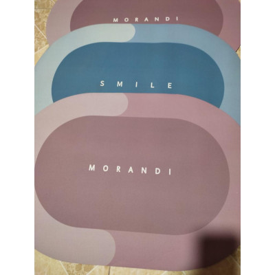 Thảm lau chân Silicon Hình Elip lót cửa chùi chân, siêu thấm hút, chống trượt cho phòng tắm (60x40cm)