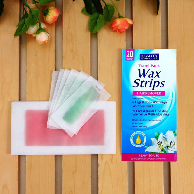Miếng dán tẩy lông du lịch Beauty Formulas Wax Strips - 20 miếng