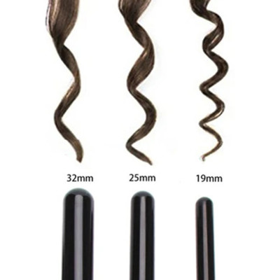 Máy Uốn Kỹ Thuật Số Bằng Sứ Phủ Tourmaline PYT Digital Curling Wand 25mm - Màu Vàng - Nhiệt Hồng Ngoại XaMàu Vàng - Tặng Kèm Găng Tay Chịu Nhiệt