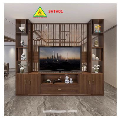 Kệ tivi kiêm vách ngăn phòng khách và nhà bếp 3VTV01 - Nội thất lắp ráp Viễn Đông