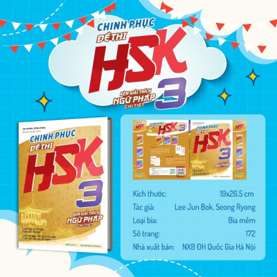 Sách - Chinh Phục Đề Thi HSK 3 - Kèm Giải Thích Ngữ Pháp Chi Tiết - Megabook