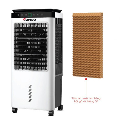 Quạt điều hòa 6000D, chính hãng của Rapido, bảo hành toàn quốc 1 năm, tặng kèm 2 khay nước - hàng chính hãng