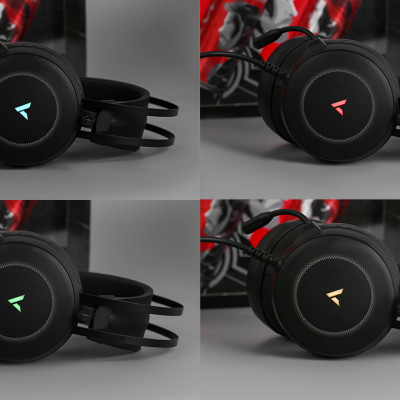 Tai Nghe Gaming Chụp Tai RAPOO VH160 Âm Thanh 7.1, Đèn LED, Micro Khử Ồn ENC - Hàng Chính Hãng