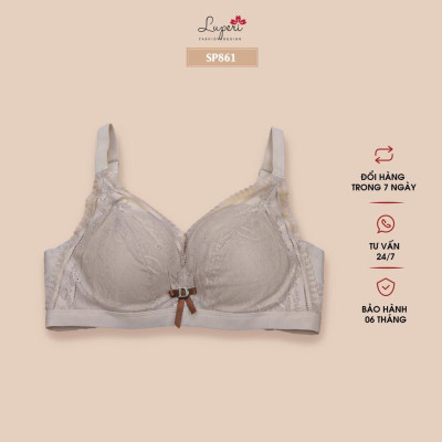 Áo Lót Nâng Ngực Nữ Không Gọng Siêu Nâng LUPERI LU3AL861 Viền Quả Đắp Ren, Phù Hợp Cho Nàng Ngực Nhỏ Và Vừa