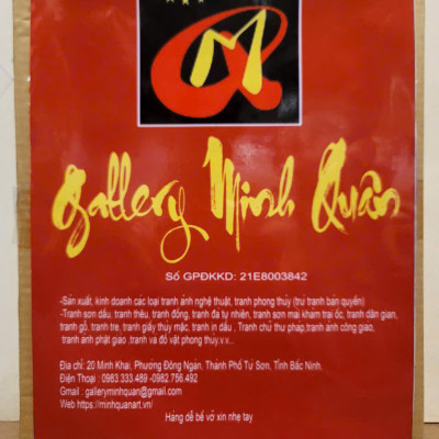 Tranh sơn mài khảm ốc -Xe tăng quân giải phóng húc đổ cổng dinh Độc Lập 30/04/1975