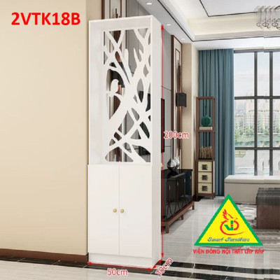 Tủ kệ trang trí kiêm vách ngăn phòng khách , nhà bếp 2VTK18 - Nội thất lắp ráp Viendong Adv
