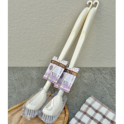 Chổi cọ toilet cán dài, đầu cong Seiwa Pro 40cm - Hàng Nội Địa Nhật Bản