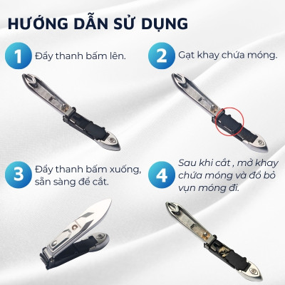 Bấm móng tay DandiHome Power cao cấp bằng thép 420J2 sắc bén, chống gỉ