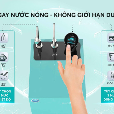 Máy lọc nước nóng lạnh Karofi KAD-N91 10 lõi Smax hàng chính hãng