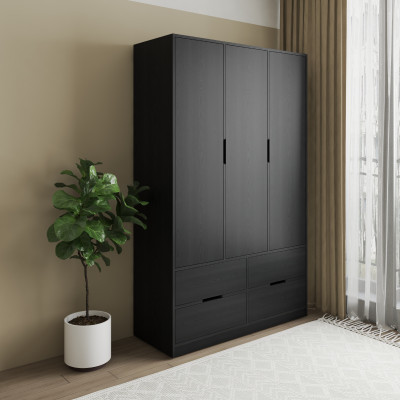 HAPPY FURNITURE ,Tủ lưu trữ 3 cửa mở - LAYLA , TCM_274 , 119cm x 45cm x 190cm DxRxC