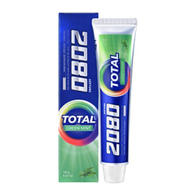 Kem đánh răng 2080 Total Green Mint Hàn Quốc bảo vệ răng nướu toàn diện, trắng răng, sạch mảng bám 120gr