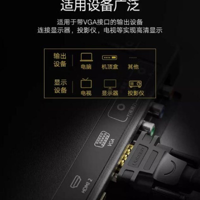 Ugreen UG11640VG101TK 8M màu Đen Cáp tín hiệu 2 đầu VGA - HÀNG CHÍNH HÃNG