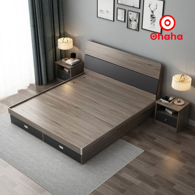 GIƯỜNG NGỦ GỖ CÔNG NGHIỆP CAO CẤP OHAHA - GC011