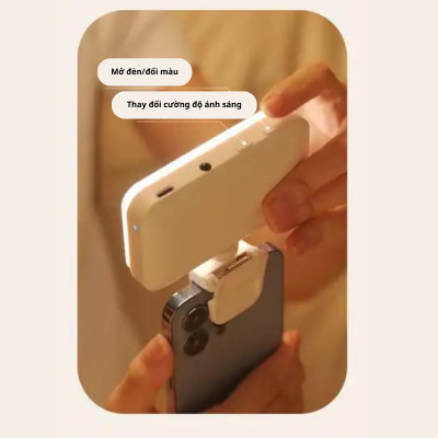 Đèn Led F6 Kẹp Điện Thoại / Laptop Dùng Để Livestream, Chụp Hình Có 3 Chế Độ Sáng Có Thể Điều Chỉnh Và Sạc - Hàng chính hãng