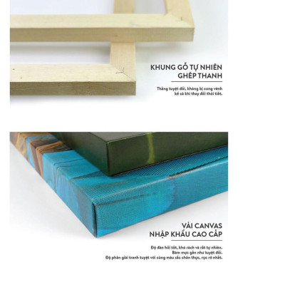 Bộ 6 tranh canvas treo tường decor quán cà phê phong cách Hà Nội xưa TTC2064