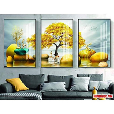 Tranh tráng gương RẺ VÔ ĐỊCH, xả combo 3 tranh cỡ vừa 30x40cm, 40x60cm có móc treo tặng kèm đinh, không cần khoan tường