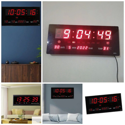 Đồng Hồ LED Vạn Niên Treo Tường Đa Năng với Báo Nhiệt Độ Kỹ Thuật Số - Mẫu Mới Năm Nay