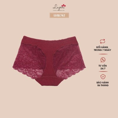 Quần Lót Nữ Cotton Phối Ren Cạp Cao LUPERI LU3QL760 Dáng Hipster Mềm Mịn, Co Giãn, Không Lằn Mông, Kháng Khuẩn, Khử Mùi Tốt