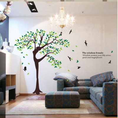 Decal dán tường Vũ điệu xanh AmyShop DCX009 (180 x 230cm)