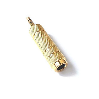 Giắt chuyển audio từ 3.5mm ra 6.5mm dùng cho người chơi guitar điện hoặc guitar có EQ mà chưa có ampli - dùng tạm thời loa vi tính để kết nối - Giắc đực 3.5mm - giắc cái 6.5mm JACK