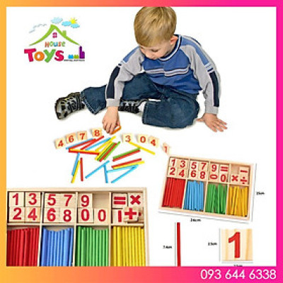 ĐỒ CHƠI HỘP TOÁN VÀ BẢNG QUE TÍNH BẰNG GỖ