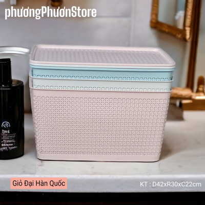 ( HÀNG CAO CẤP ) COMBO BỘ GIỎ CÓ NẮP ĐẬY NHIỀU SIZE & MÀU ĐẸP BỘ RỔ GIỎ CÓ NẮP ĐẬY PHONG CÁCH HÀN QUỐC & NHẬT BẢN TUYỆT ĐẸP (MH 37&38)