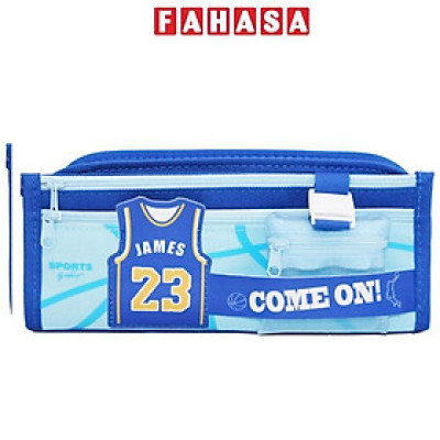 Bóp Viết Vải Bóng Rổ - Yescholar 7954 - Màu Xanh Dương