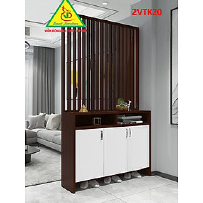 Tủ kệ trang trí kiêm vách ngăn phòng khách , nhà bếp 2VTK20 - Nội thất lắp ráp Viendong Adv