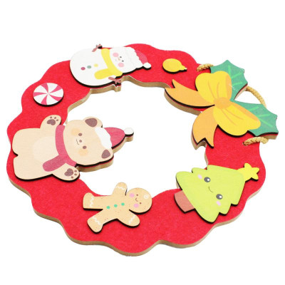 Bảng Gỗ Treo Tường Trang Trí Giáng Sinh - Bách Mộc - Noel Gấu