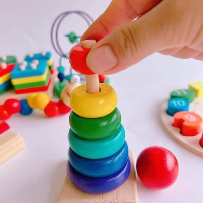 Combo 6 món đồ chơi gỗ montessori