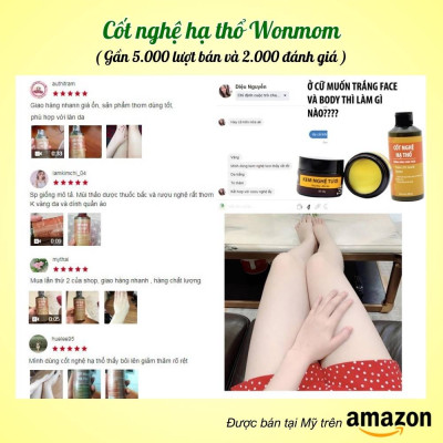 Cốt nghệ hạ thổ dưỡng trắng body, sạch thâm rạn, thơm tho body sau sinh Wonmom 200ml