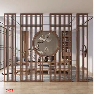 Vách ngăn CNC cho phòng khách, nhà bếp, nhà hàng, spa CNC03 - Nội thất lắp ráp Viendong Adv