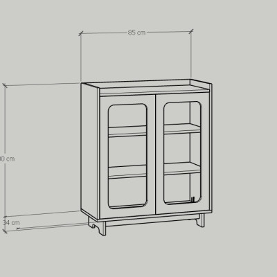[Happy Home Furniture] MEYDAN, Tủ giày cánh mây, 85cm x 34cm x 100cm ( DxRxC), TCM_056
