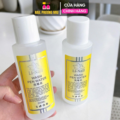 Nước Rửa Cọ Nail Linail 200ml, Làm Sạch Tăng Độ Bền Cọ, Chuyên Dụng Cho Thợ Làm Nail, Giữ Lông Cọ Mềm Mại, Chất Lượng Phá Gel Cleansing