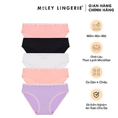 Combo 5 Quần Lót Nữ Thun Lạnh Trơn Comfort Miley Lingerie BMS - Giao màu ngẫu nhiên