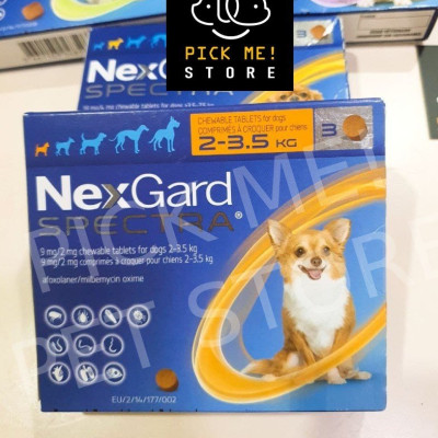 Nexgard Spectra - Phòng Và Diệt Ve Rận, Bọ Chét, ghẻ Demodex  Nội Và Ngoại Ký Sinh Trùng Cho Chó