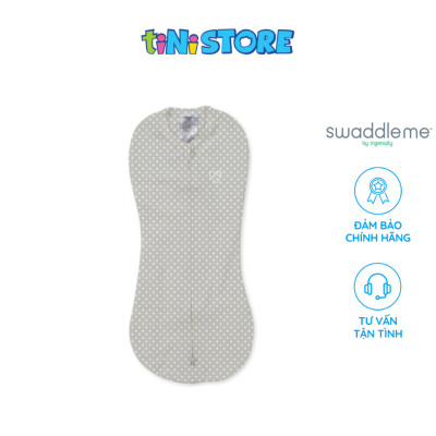 Set 2 Khăn Quấn Màu Xám/ Trắng Chấm Bi SwaddleMe 56156BDSV
