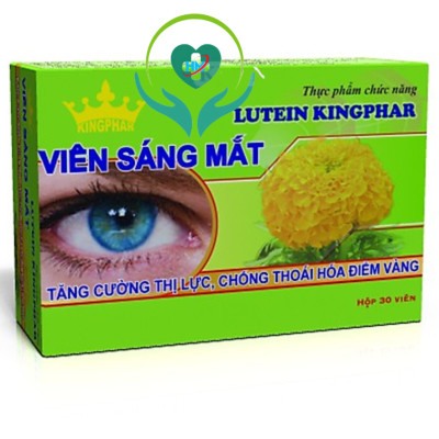 Viên sáng mắt - Lutein Kingphar , hộp 30v, tăng cường thị lực