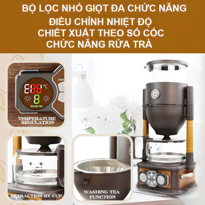 Máy pha cà phê, trà Drip cao cấp - Dòng máy chuyên nghiệp. Thương hiệu Đài Loan Wing Kwong cao cấp WCM-720. HÀNG CHÍNH HÃNG