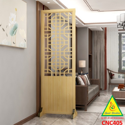 Vách ngăn phòng khách, vách ngăn tủ kệ bằng gỗm bình phong tranh VNTK405 - NỘI THẤT LẮP RÁP VIENDONGADV