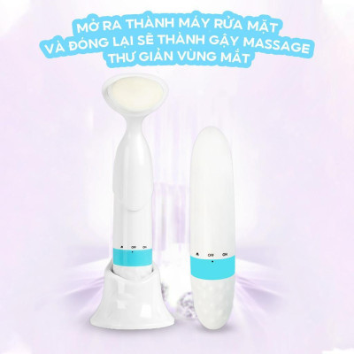 Máy rửa mặt kết hợp mát xa mặt Half Horse. Làm sạch sâu hơn và tăng cường tuần hoàn giúp da sáng đẹp tự nhiên