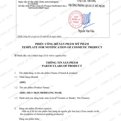 Bột Mặt Nạ Dẻo Oily Cho Da Dầu Se Khít Lỗ Chân Lông ADEL Hàn Quốc 1kg