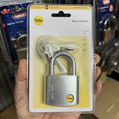 Ổ khóa Yale Y120/50/127/1 chìa răng cưa, màu bạc