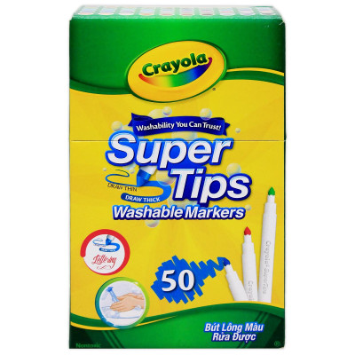 Hộp 50 Bút Lông Màu Rửa Được - Phiên Bản Mới Super Tips - Crayola 587507